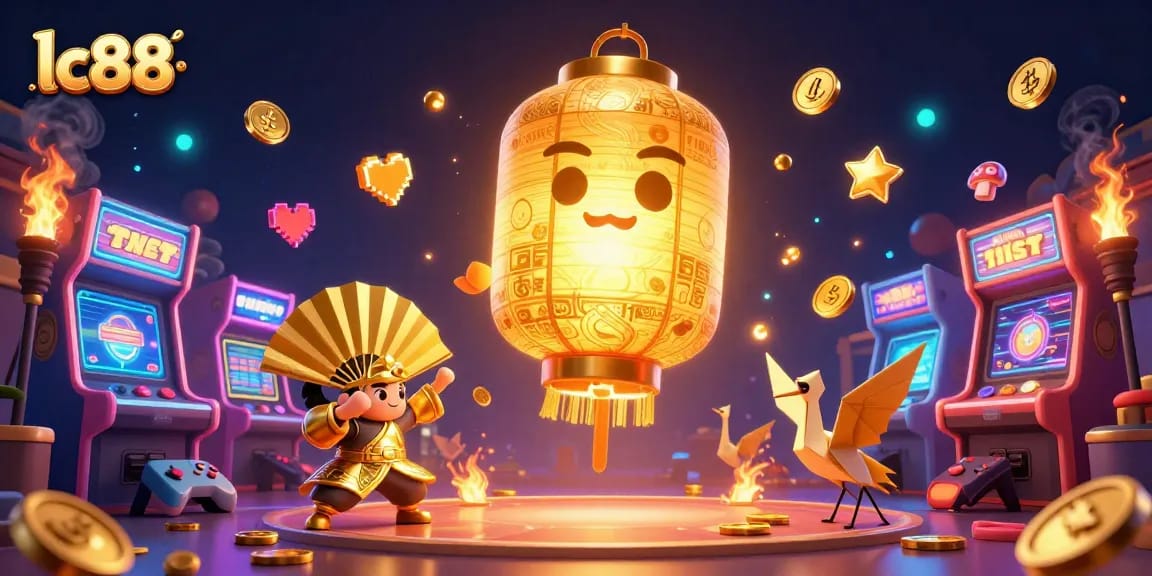Experience exciting gambling action at lc88 with vibrant, animated characters and gaming elements.