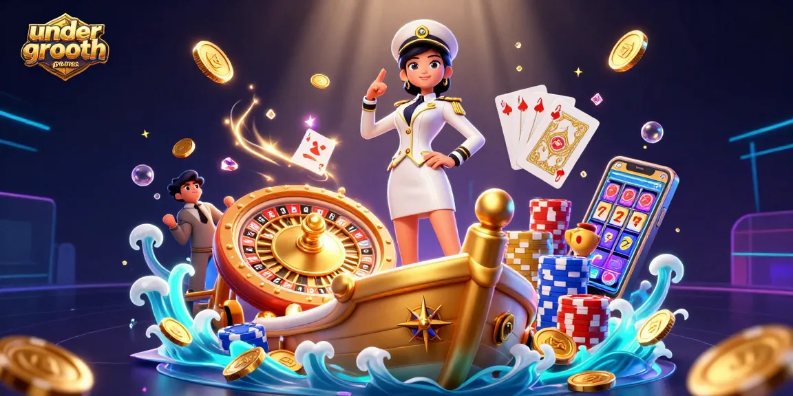 Enhance your gambling experience with undergrowthgames' vibrant casino illustration showcasing exciting gameplay elements.