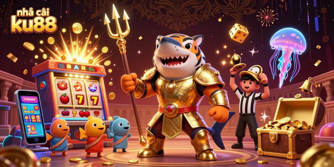 Engage with the thrilling world of nhà cái ku88 featuring vibrant casino elements and an epic underwater theme.
