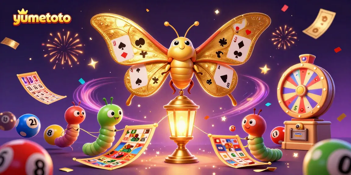 Play lottery games with yumetoto through dynamic scenes of vibrant numbered balls and prize wheels.
