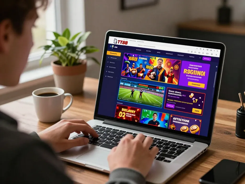 TT88 online gaming platform with exciting games and promotions in a cozy setting.