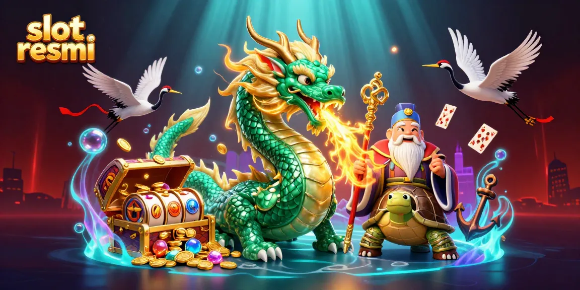 Spin to win big with slot resmi in this vibrant casino-themed 3D illustration!