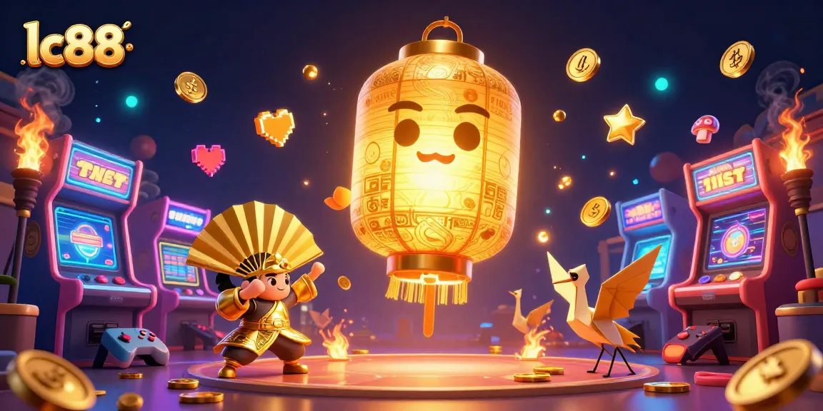 Experience exciting gambling action at lc88 with vibrant, animated characters and gaming elements.