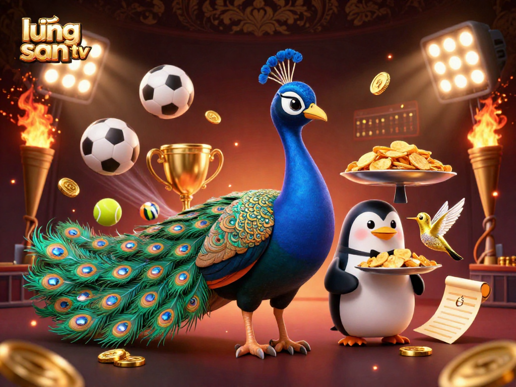 Experience thrilling sports action with lương sơn tv in this dynamic and colorful casino scene.