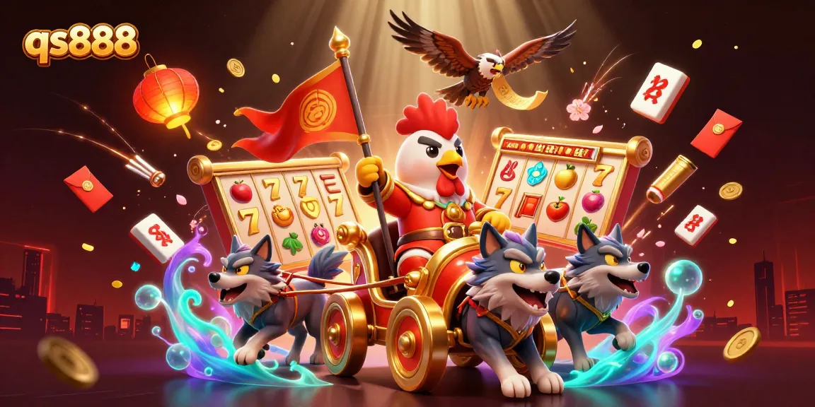 Experience the excitement of qs888 slots with captivating visuals of spinning reels and vibrant symbols.