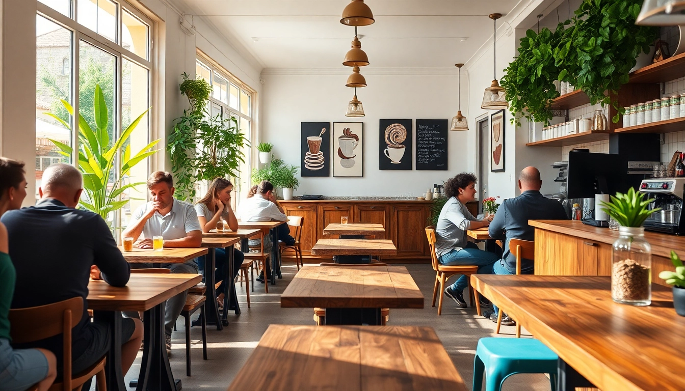 Association coffee shop Lloret de Mar offrant une atmosphère conviviale avec des clients savourant leurs boissons.