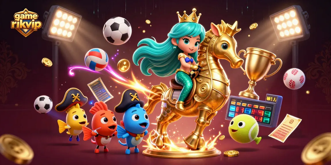Experience exciting game rikvip adventures with our colorful casino character illustration.
