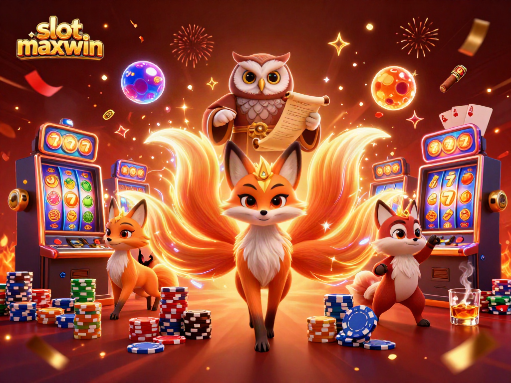 Engage in thrilling gameplay with slot maxwin featuring vibrant slot machines and colorful characters.