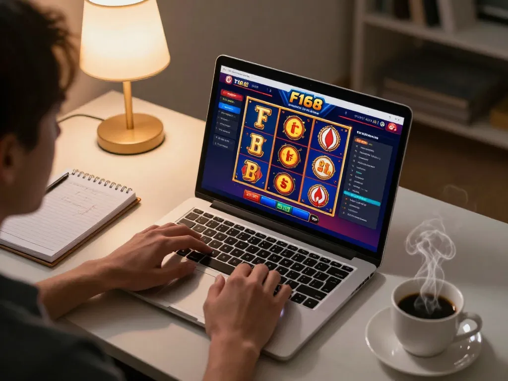 Engaging online gaming experience at trang chủ F168 with colorful slots and warm home atmosphere.