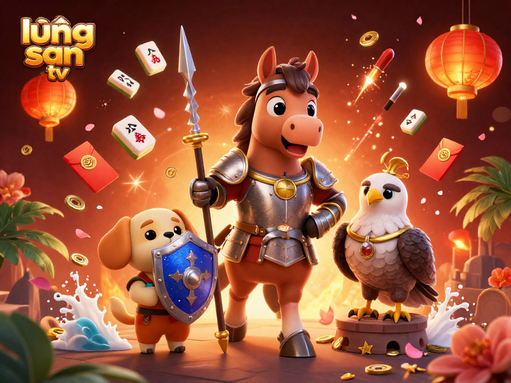 Engage with lương sơn tv while watching thrilling 3D cartoon characters celebrate casino games and festivities.