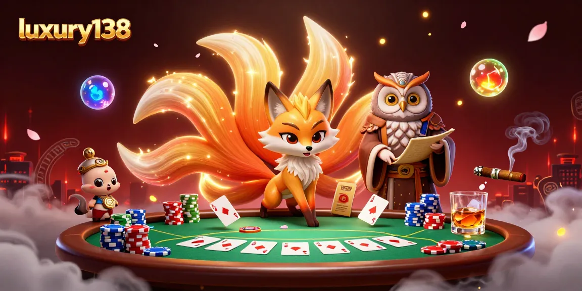 Engage in thrilling gameplay at luxury138 with vibrant poker elements and mystical characters.