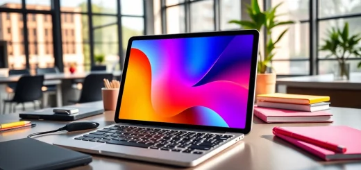 Admiring the sleek iPad Air M2 on a modern workspace with vibrant accessories.