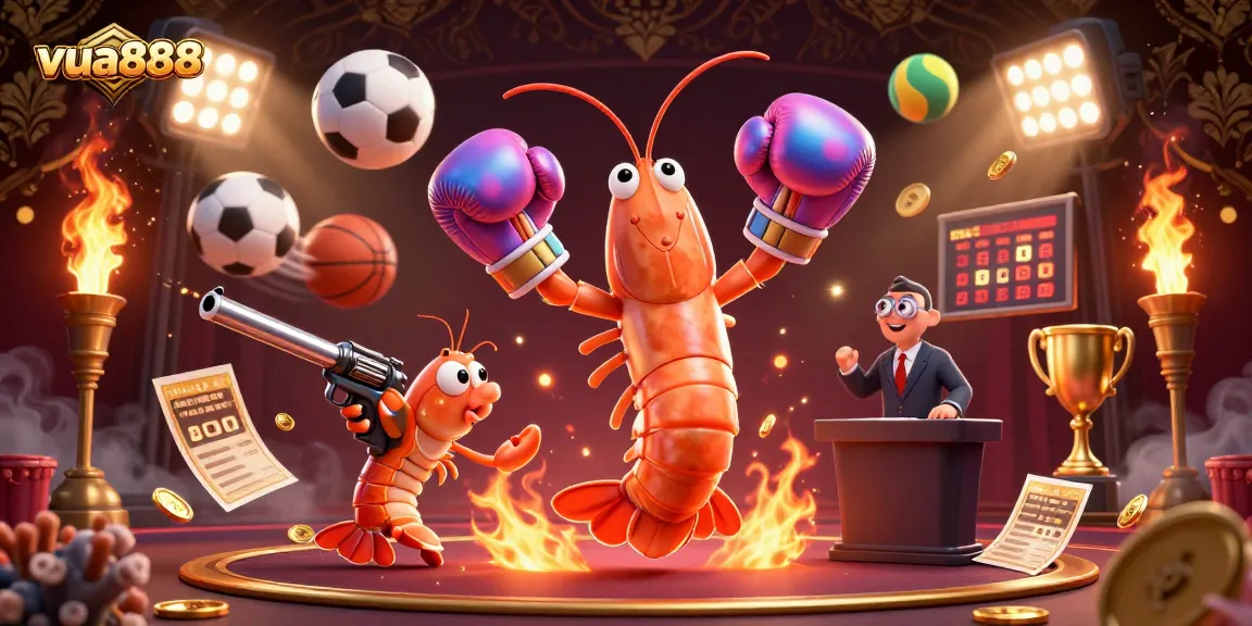 Experience thrilling bets with vua888 in a vibrant casino scene featuring dynamic sports elements.